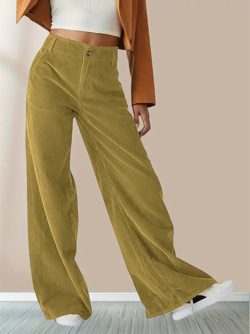 Phoebe | Womens Wide Leg Corduroy Pants