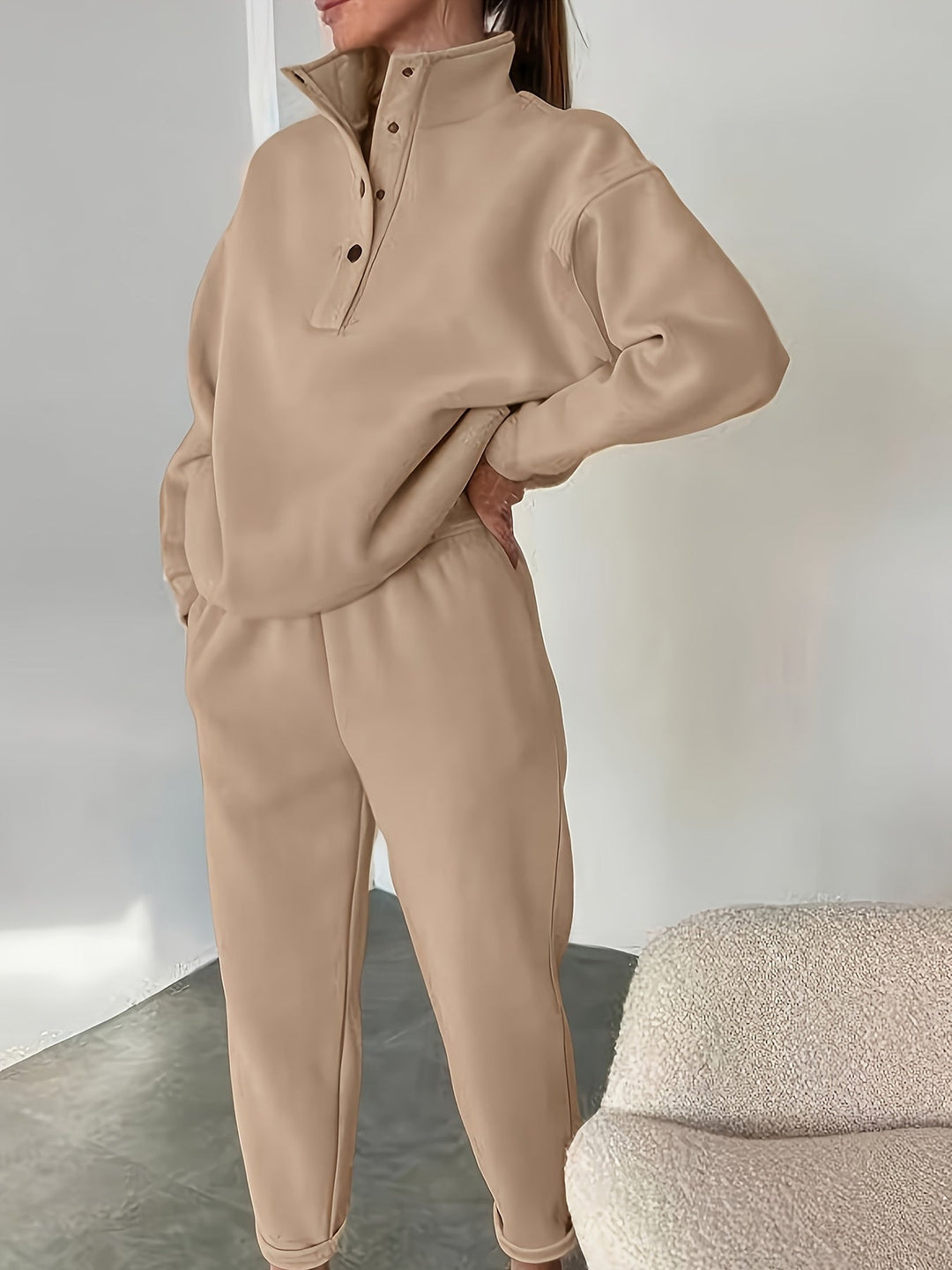 Savannah | Relaxed Fit Stand Collar Button Placket
