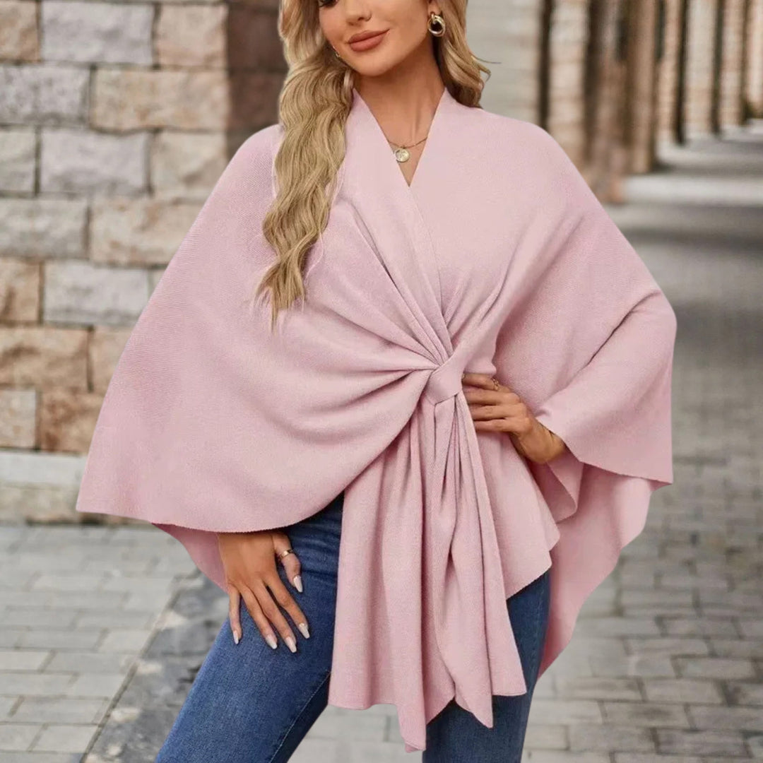 Iris | Womens Wrap Poncho Top Long Sleeve