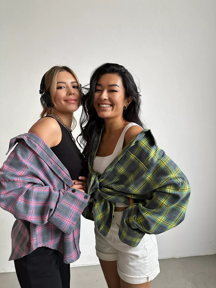 Diana | Relaxed Fit Checked Button Up Shirt