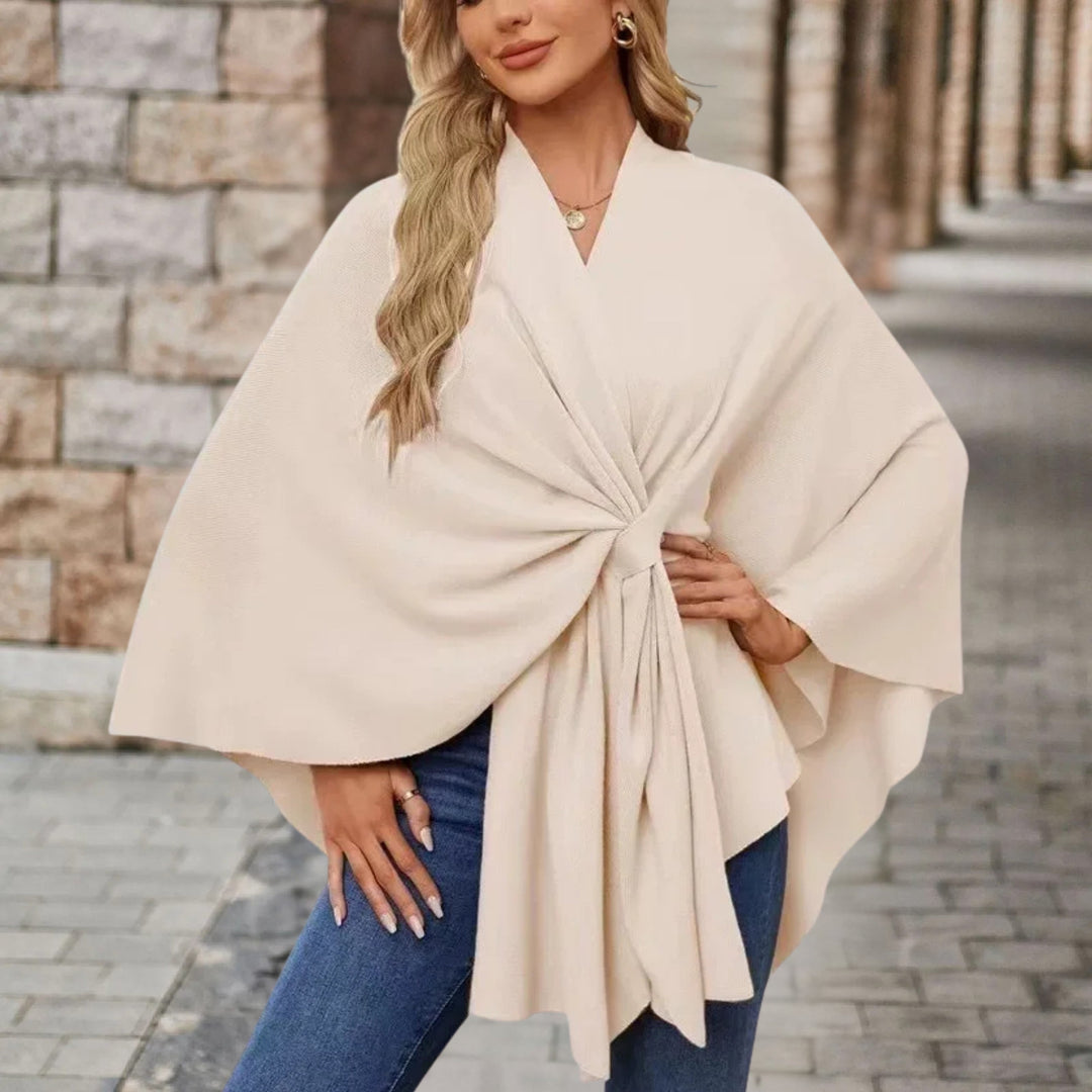 Iris | Womens Wrap Poncho Top Long Sleeve