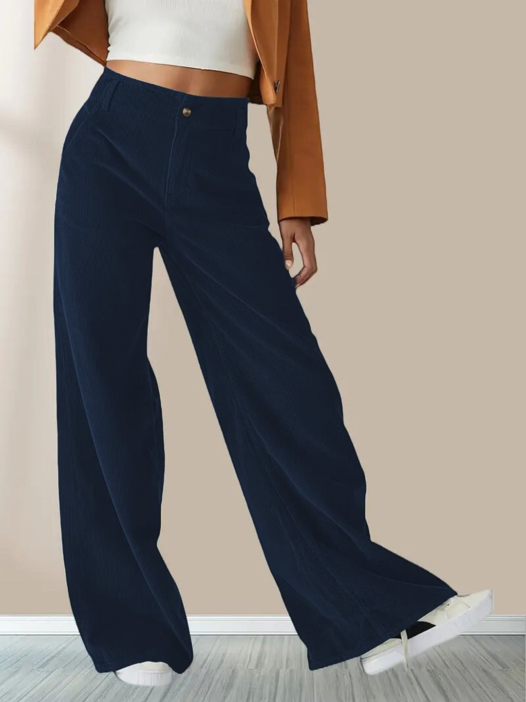 Phoebe | Womens Wide Leg Corduroy Pants