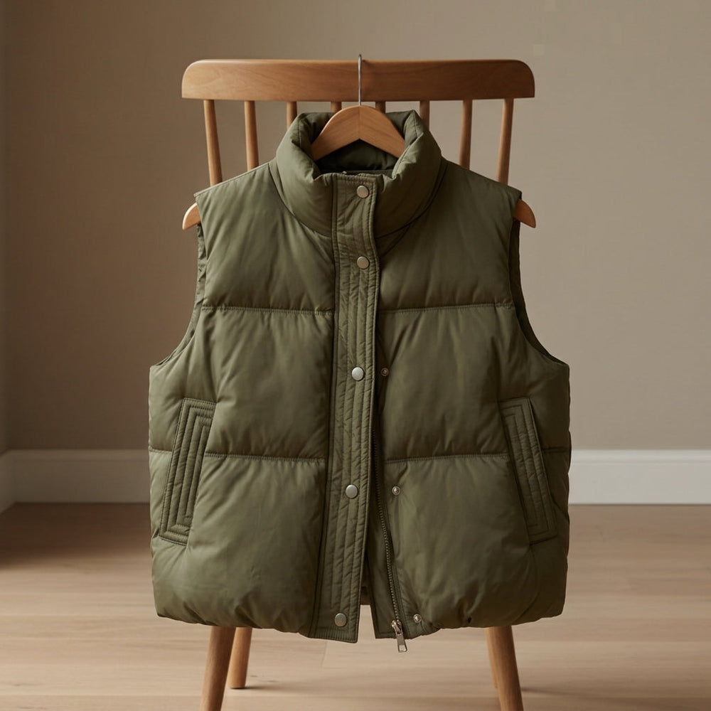 Cameron | Relaxed Quilted Collared Puffer Vest