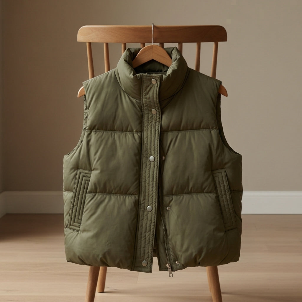 Cameron | Relaxed Quilted Collared Puffer Vest
