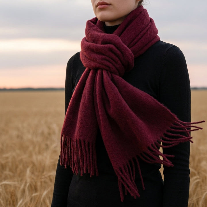 Womens oversized fringe wrap scarf, view 12