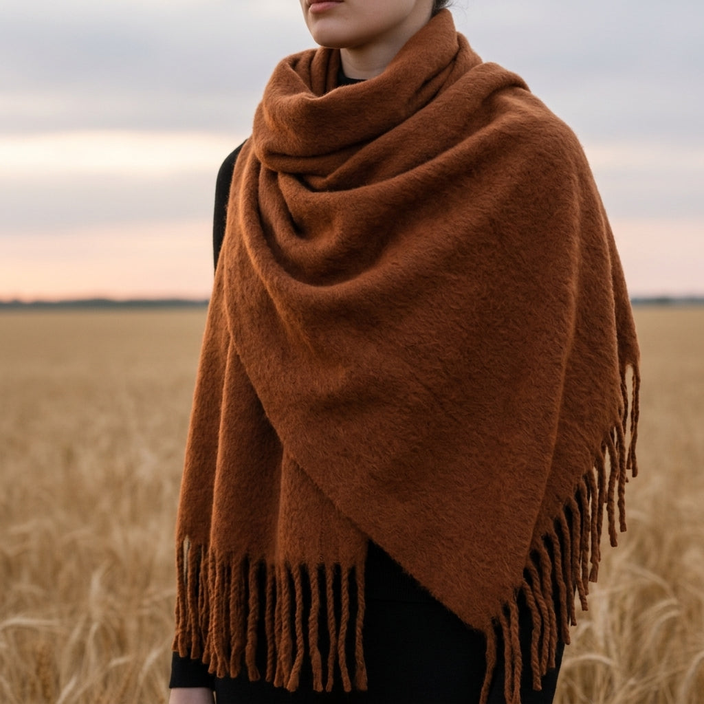 Harper | Womens Oversized Fringe Wrap Scarf