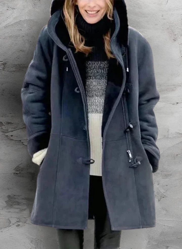 Beatrix | Womens Sherpa Lined Hooded Toggle Coat