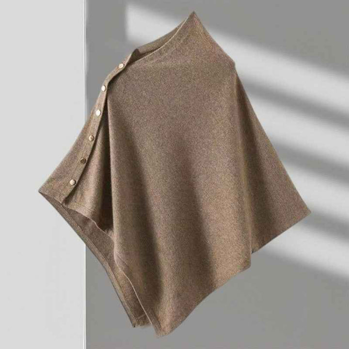Womens knit poncho cape sweater, view 1