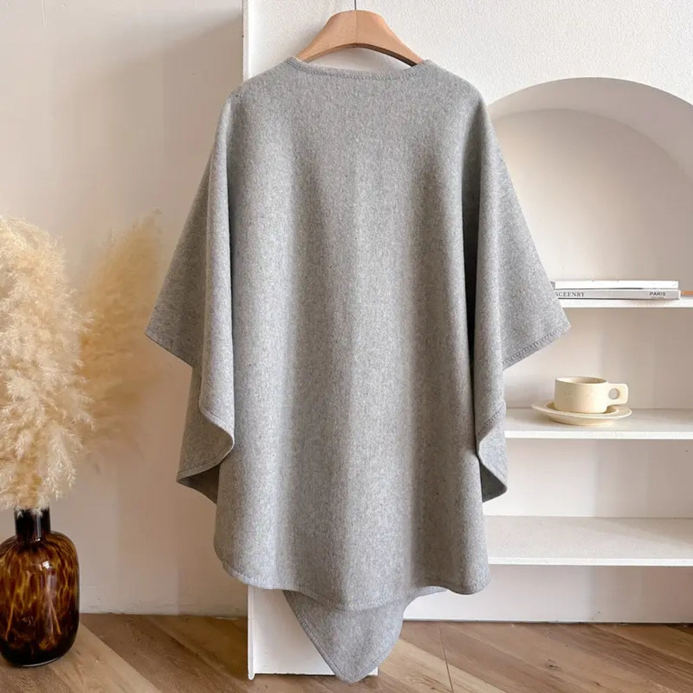 Womens oversized wrap shawl poncho cape, view 1