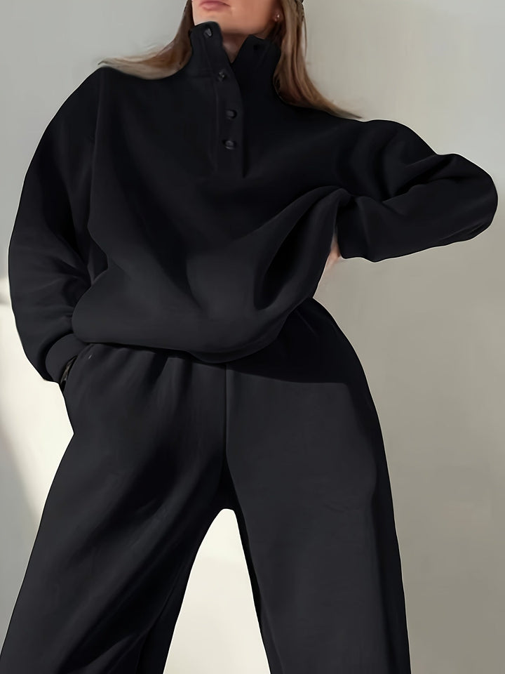 Savannah | Relaxed Fit Stand Collar Button Placket