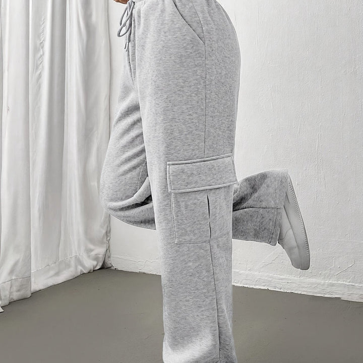 Sutton | Relaxed Fleece Cargo Sweatpants Wide Leg