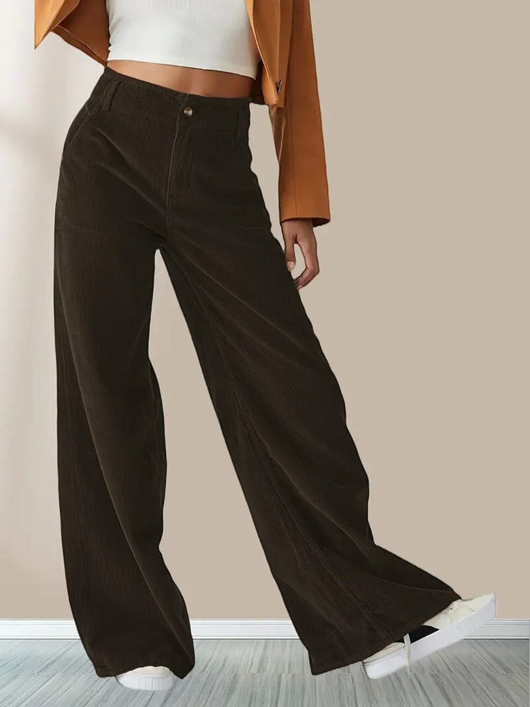 Phoebe | Womens Wide Leg Corduroy Pants