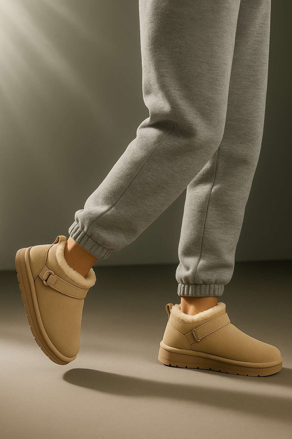 Petra | Womens Faux Suede Buckle Platform Winter Boots