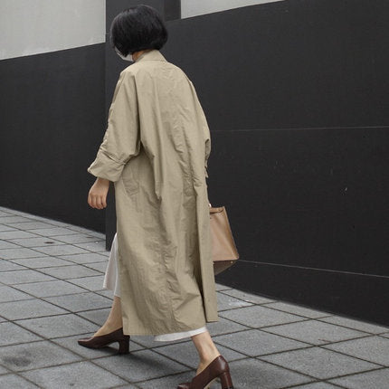 Claire | Womens Trench Coat Long Collared Relaxed