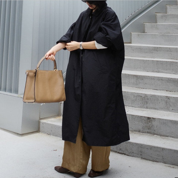 Claire | Womens Trench Coat Long Collared Relaxed