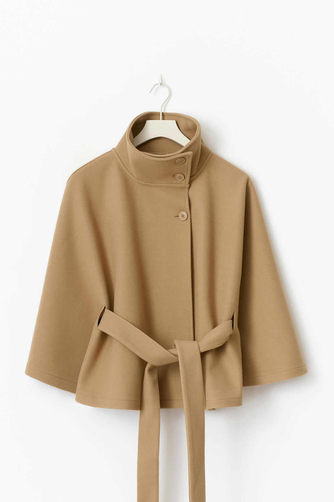 Stella | Cape Coat with Belted Waist