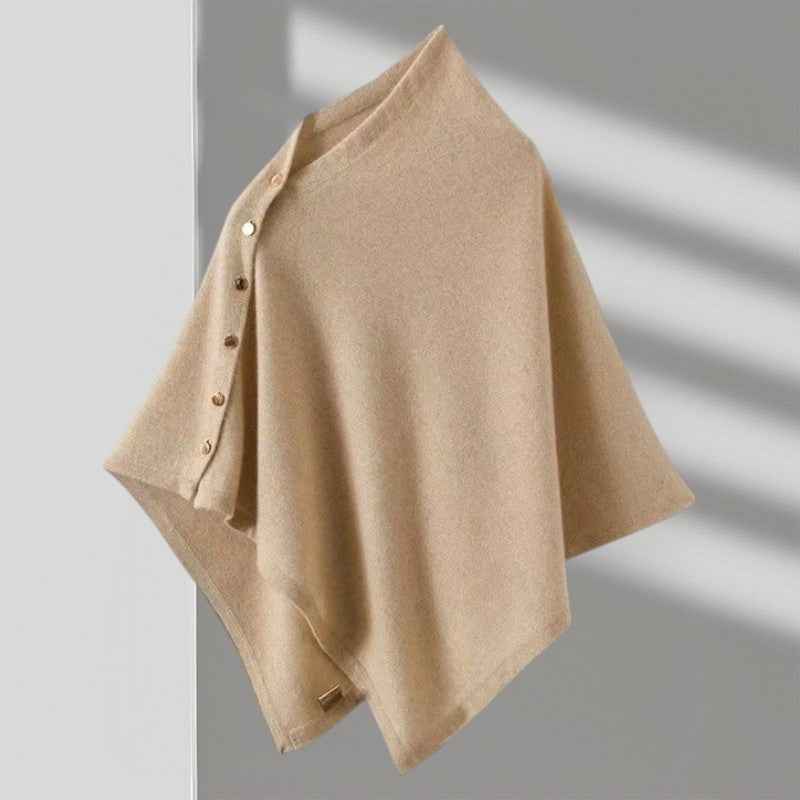 Womens knit poncho cape sweater, view 2
