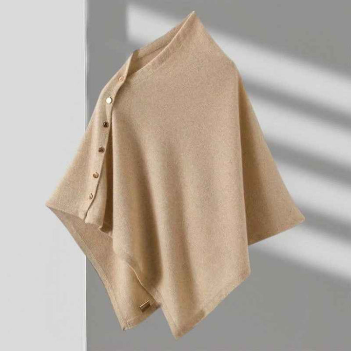 Womens knit poncho cape sweater, view 2
