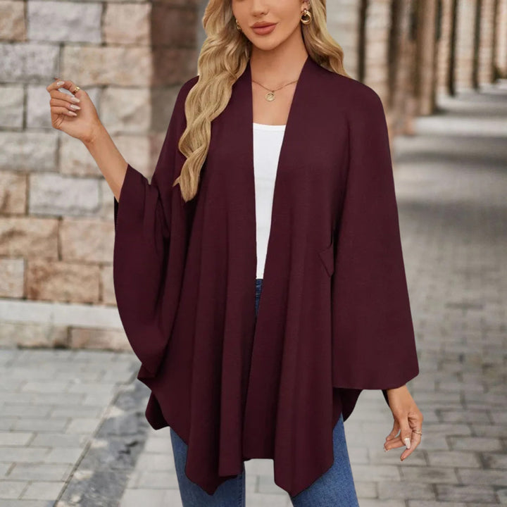 Iris | Womens Wrap Poncho Top Long Sleeve