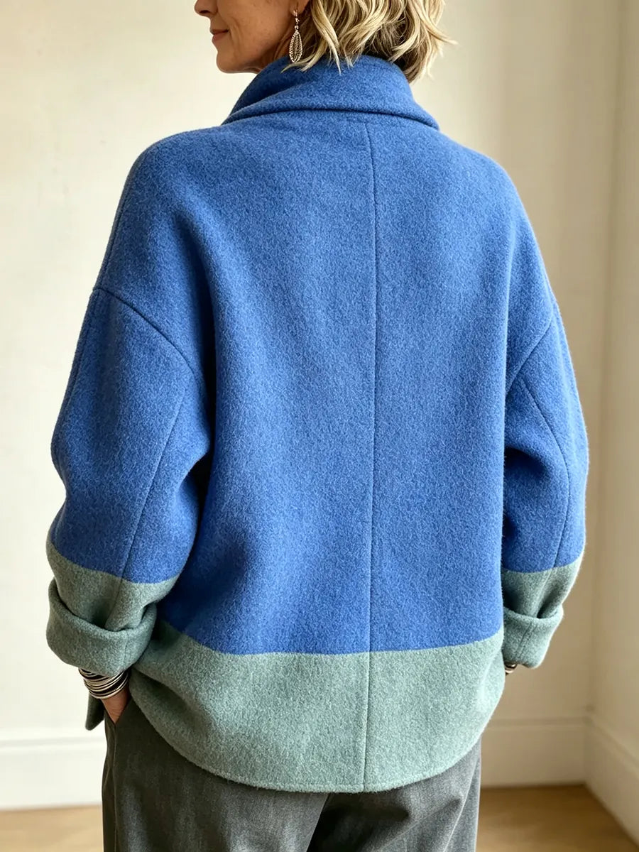 Madison | Asymmetrical Button Front Wool Blend Jacket