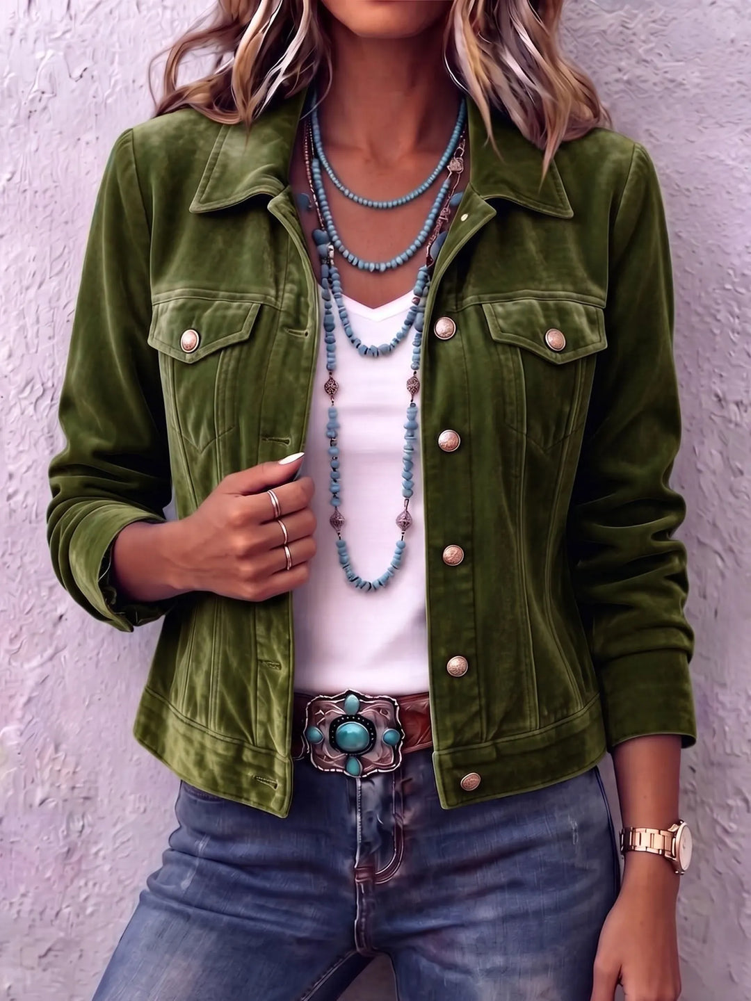 Peyton | Fitted Corduroy Jacket with Buttons