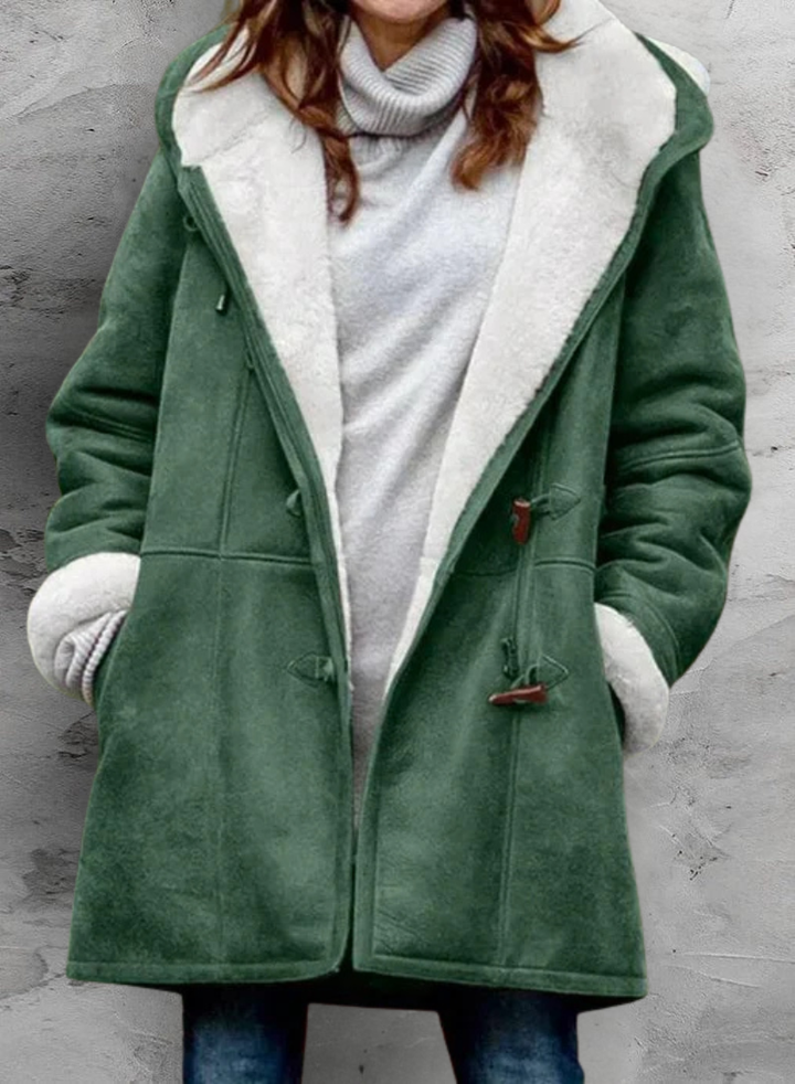 Beatrix | Womens Sherpa Lined Hooded Toggle Coat