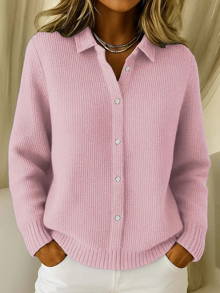 Savannah | Womens Long Sleeve Button-Up Knit Sweater