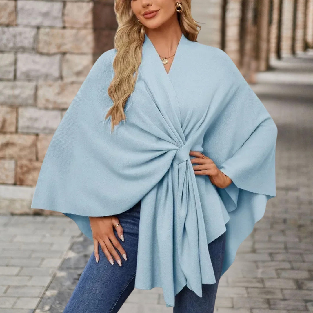 Iris | Womens Wrap Poncho Top Long Sleeve