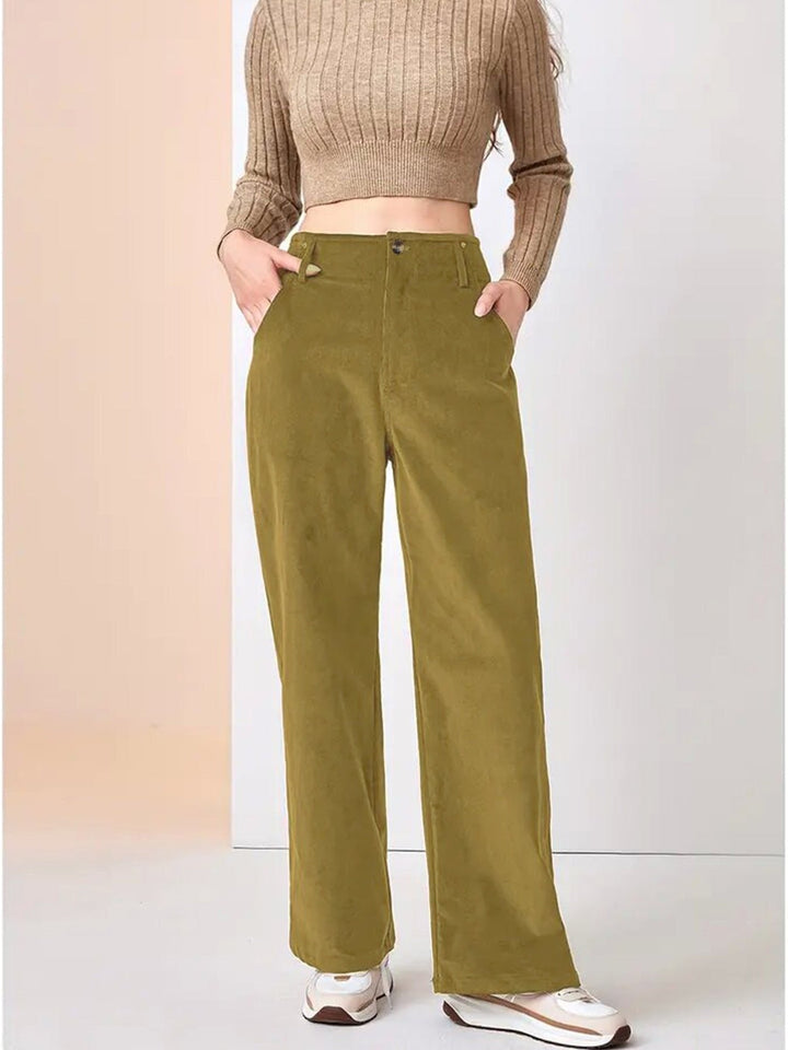 Phoebe | Womens Wide Leg Corduroy Pants