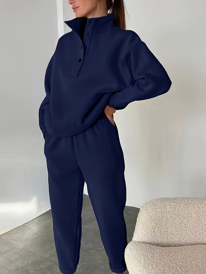 Savannah | Relaxed Fit Stand Collar Button Placket