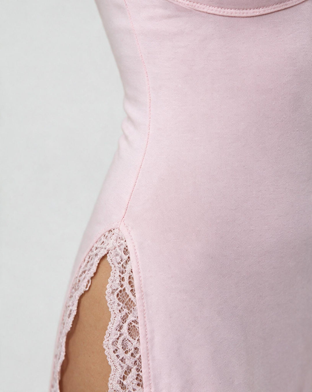 Avery | Lingeries Sleeveless V-Neck Lace Trim Mini Nightgown