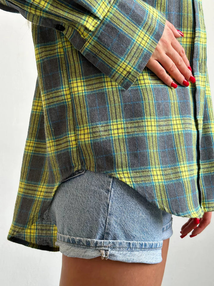 Diana | Relaxed Fit Checked Button Up Shirt