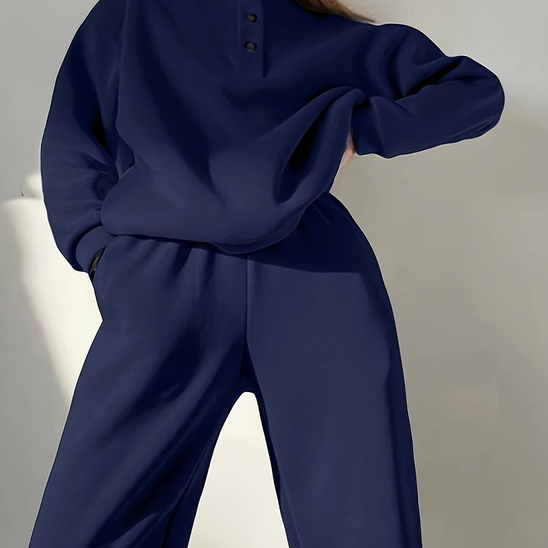 Savannah | Relaxed Fit Stand Collar Button Placket