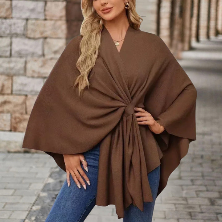Iris | Womens Wrap Poncho Top Long Sleeve