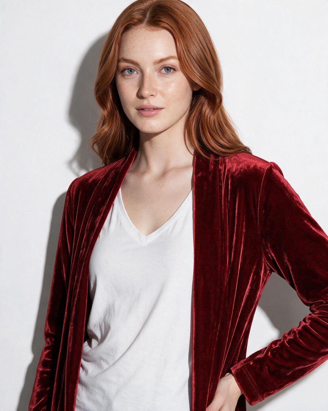Cassia | Womens Velvet Maxi Duster Coat
