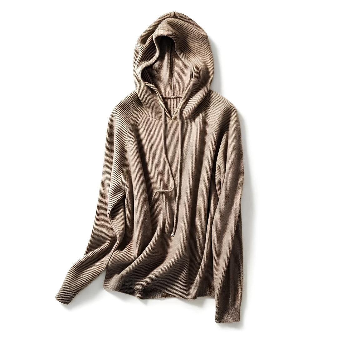 Gemma | Ribbed Knit Hoodie Raglan Sleeve Relaxed