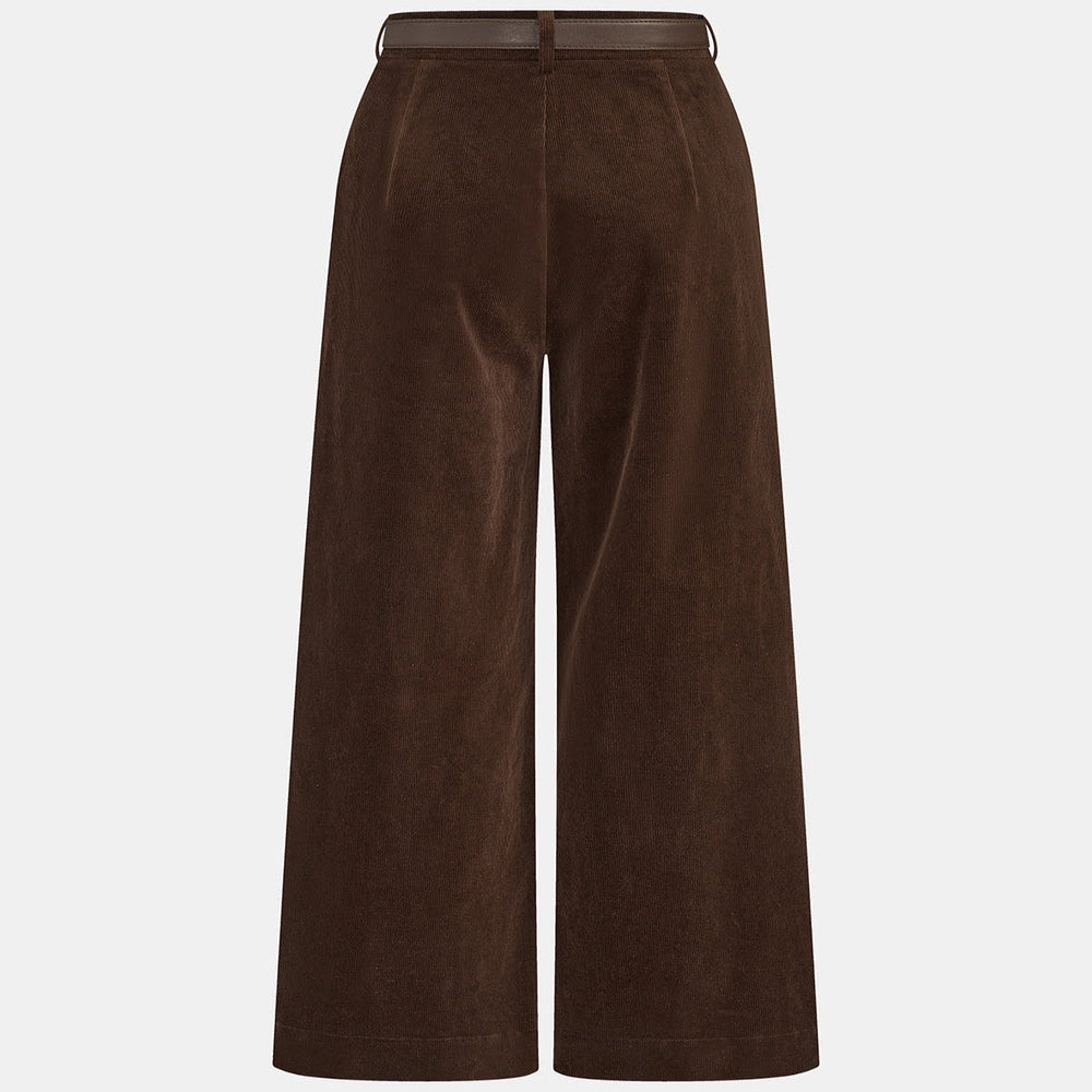 Tessa | High Waist Corduroy Wide Leg Pants