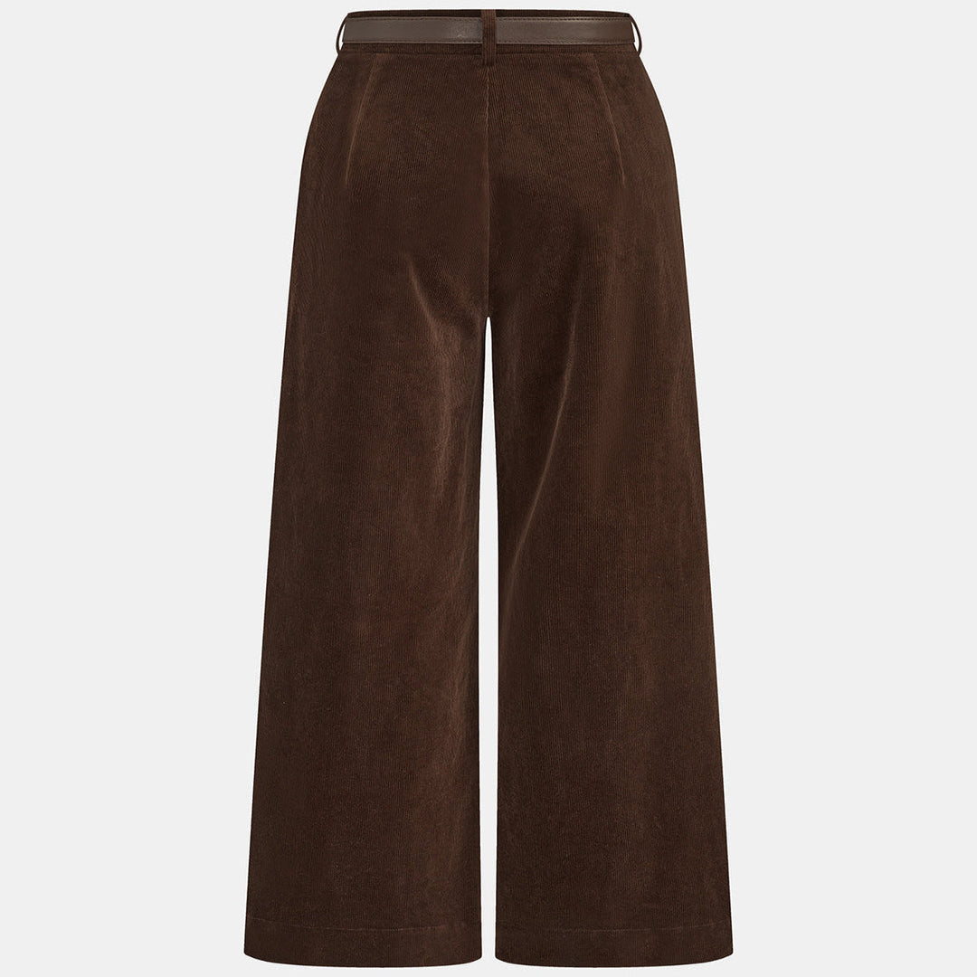 Tessa | High Waist Corduroy Wide Leg Pants