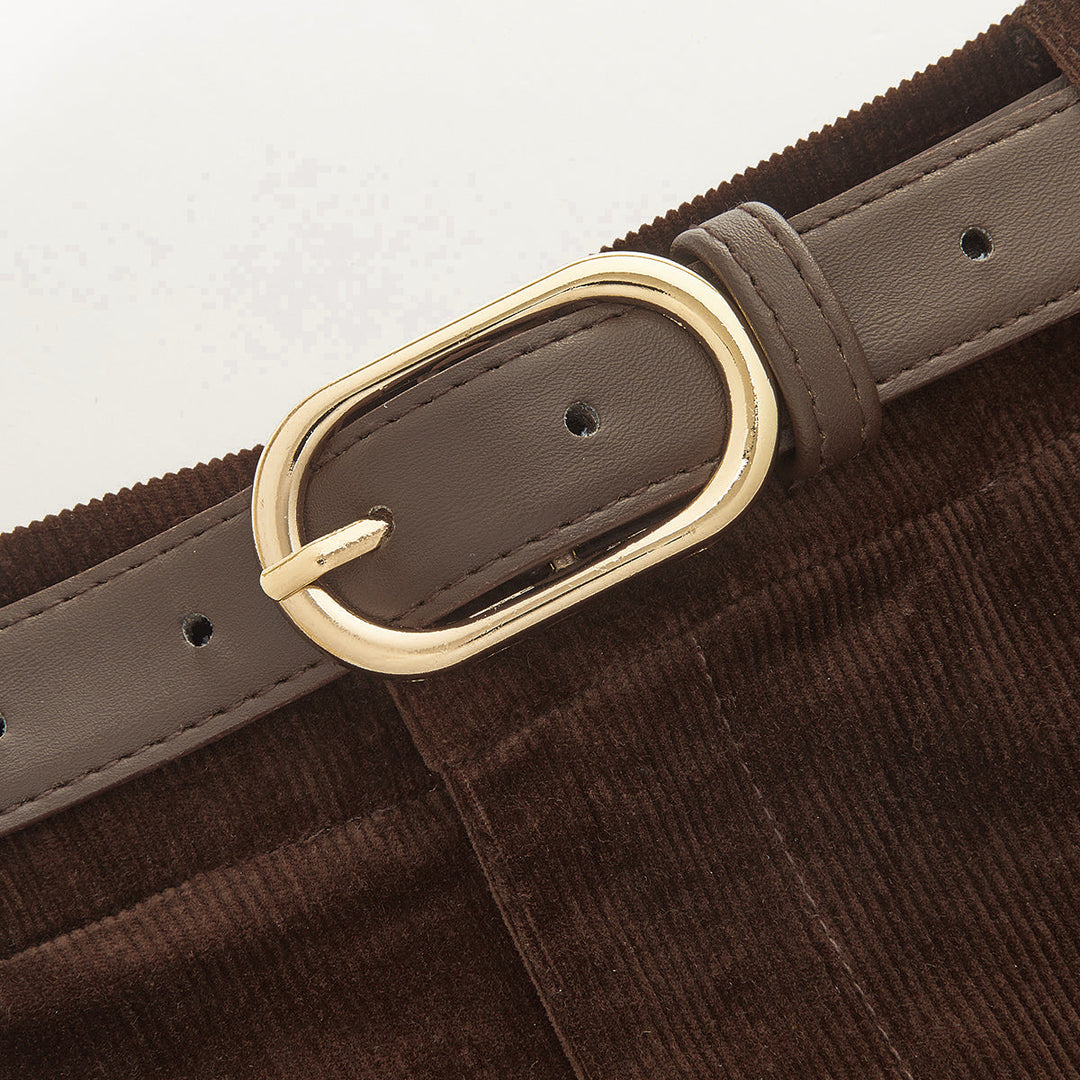 Tessa | High Waist Corduroy Wide Leg Pants