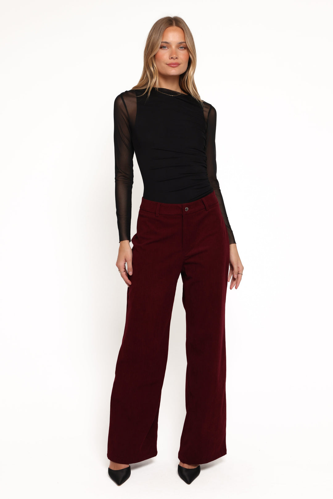 Faith | Black Mesh Long Sleeve Bodysuit