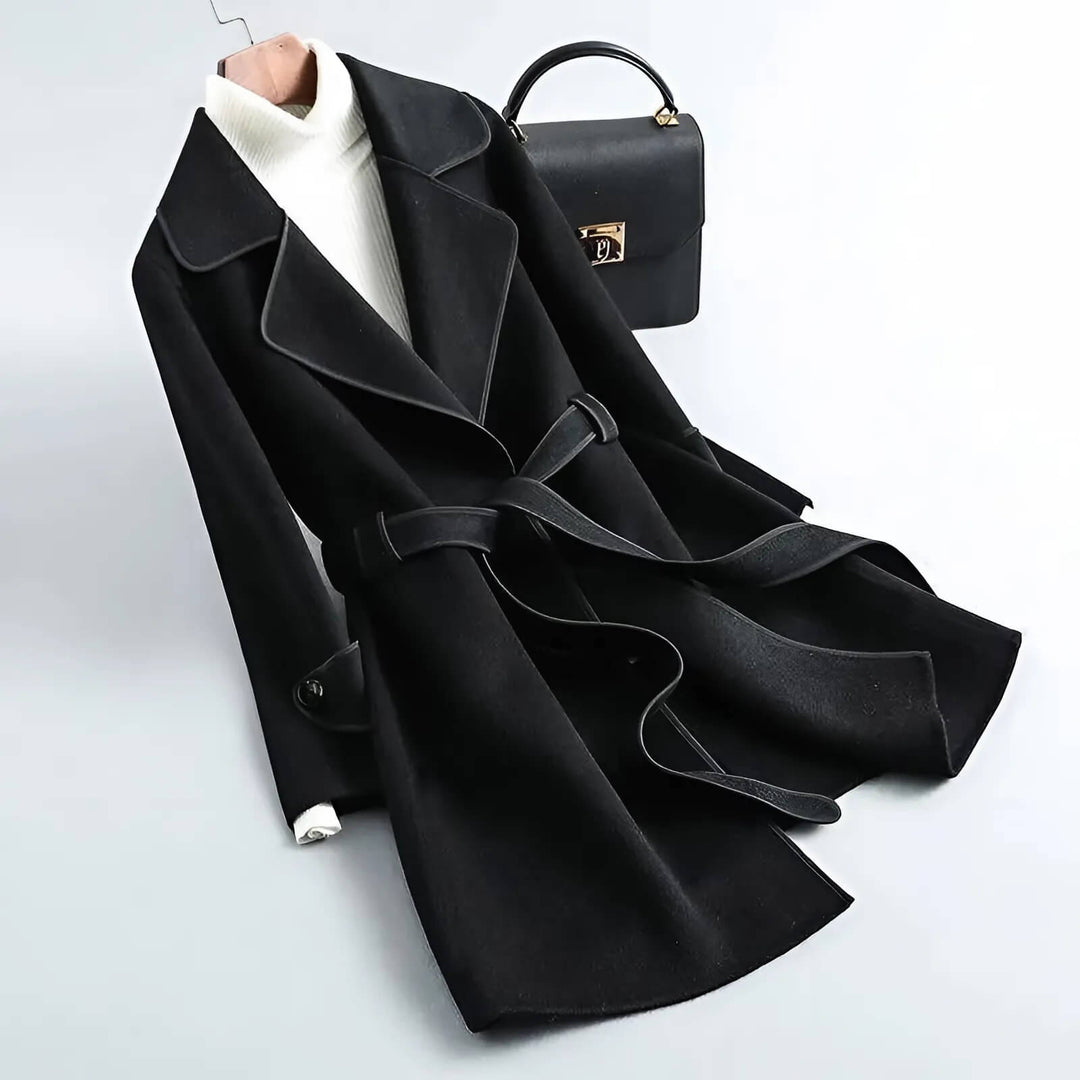Faith | Womens Relaxed Wrap Wool Blend Coat