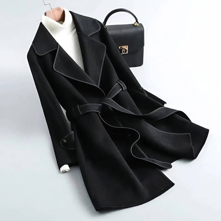 Faith | Womens Relaxed Wrap Wool Blend Coat