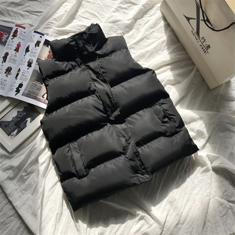 Nadia | Quilted Zip Puffer Vest Faux Fur Collar