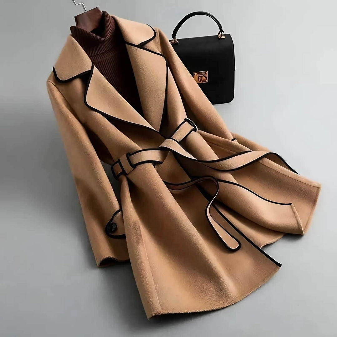 Faith | Womens Relaxed Wrap Wool Blend Coat