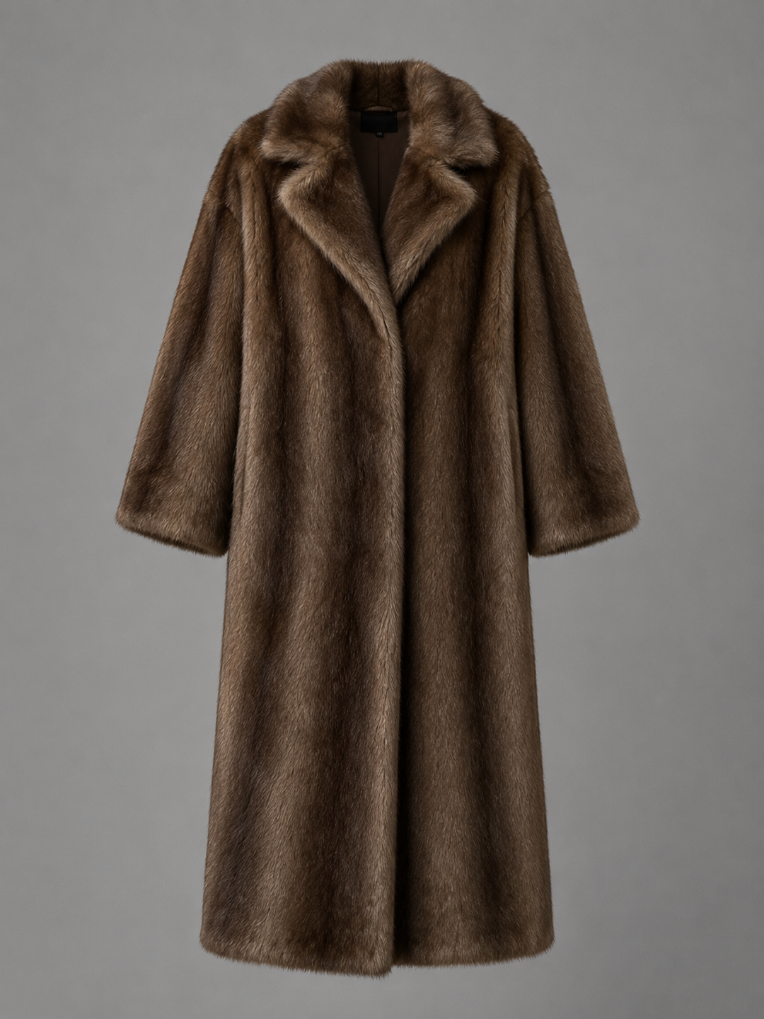 Womens long faux fur coat, view 1