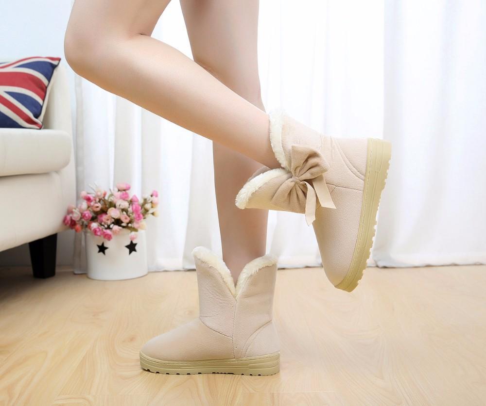 Viola | Womens Faux Suede Pull-On Bow Ankle Boots