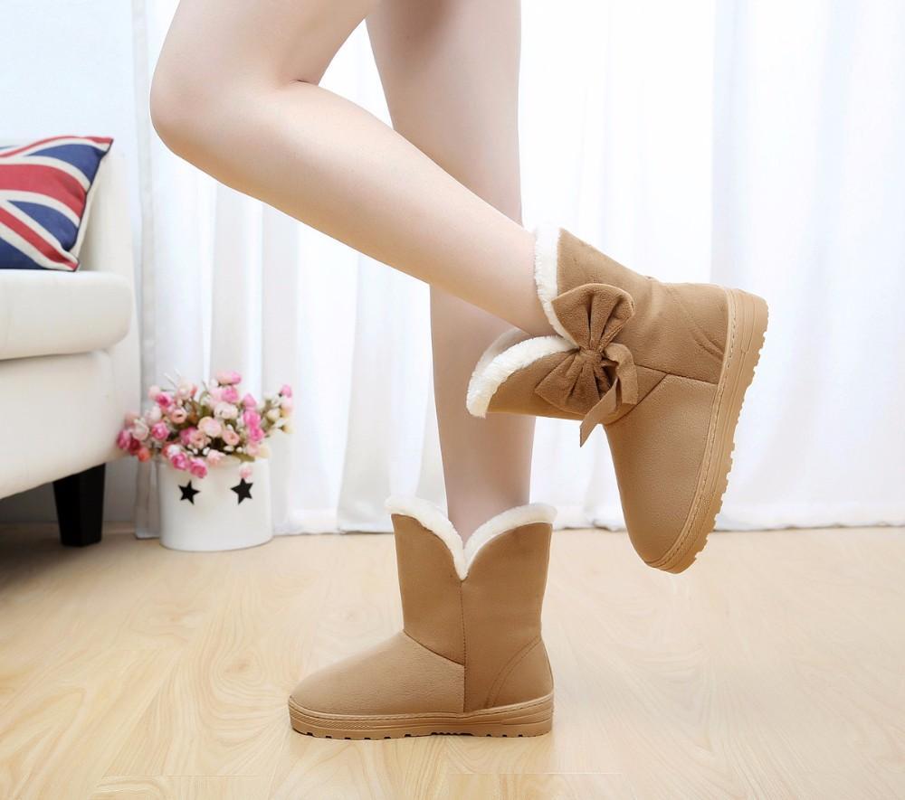 Viola | Womens Faux Suede Pull-On Bow Ankle Boots