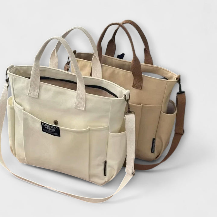 Drew | Canvas Tote Crossbody Shoulder Bag