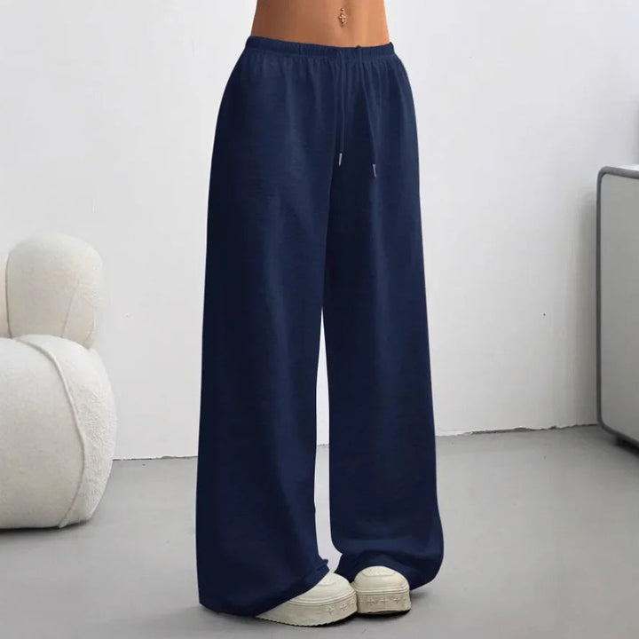 Womens wide-leg sweatpants drawstring waist, view 4