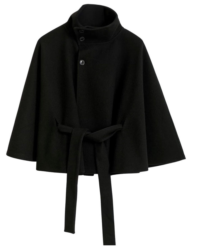 Stella | Cape Coat with Belted Waist